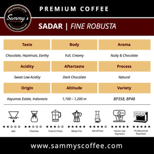 SADAR Fine Robusta | Indonesia - Sammy's Coffee 